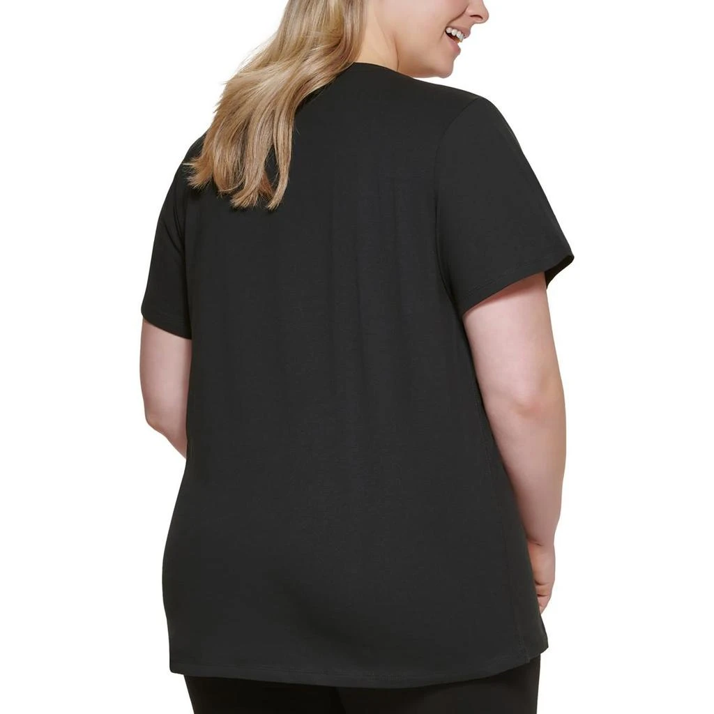 DKNY Sport Plus Womens Logo Activewear Pullover Top 2