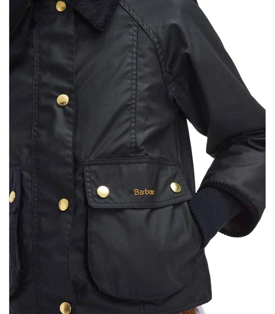 ジャケット Barbour Beadnell waxed jacket with crop cut (LWX1403 BK71) Barbour Barbour Beadnell Waxed Jacket With Crop Cut