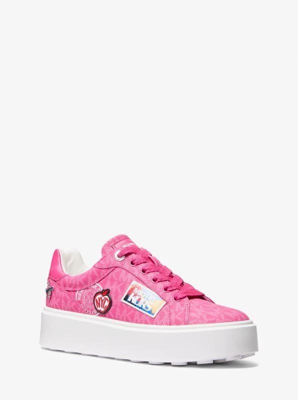 Michael Kors Romey Embellished Signature Logo Platform Sneaker 1