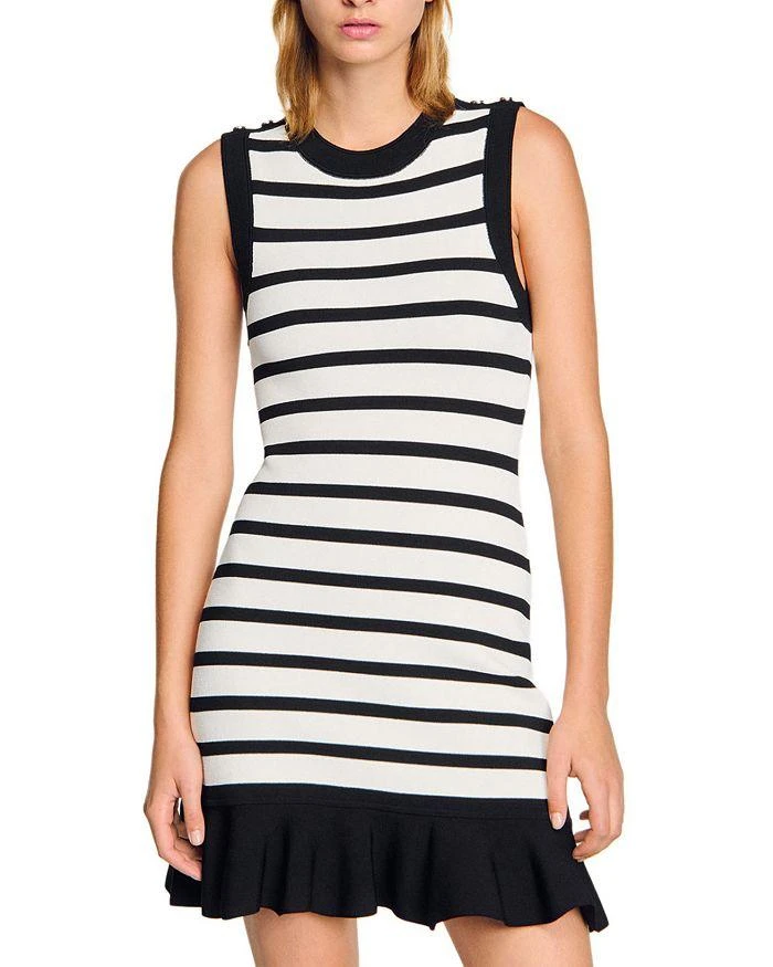 rib knit fitted dress Black Rib Knit Collared Sleeveless Fitted Maxi Dress - FINAL SALE