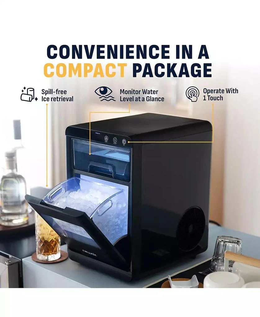 Newair Nugget Ice Maker Countertop, 44 lbs in 24 hours Ice Machine Nugget, Self Cleaning Ice Maker in Black Stainless Steel, Perfect for Home Bar, Kitchen Countertop, RV, Home Office 5