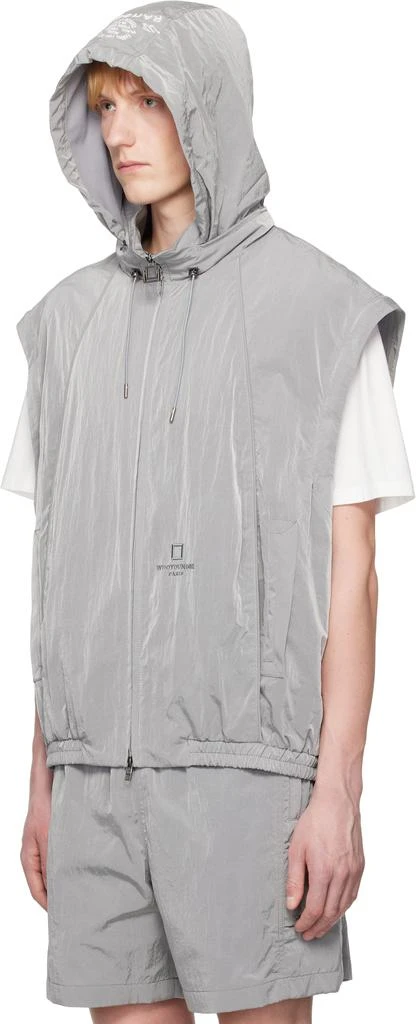 Wooyoungmi Gray Nylon Track Jacket 4