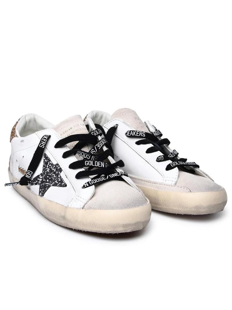 Golden Goose Golden Goose 'Super-Star Classic' White Leather Sneakers