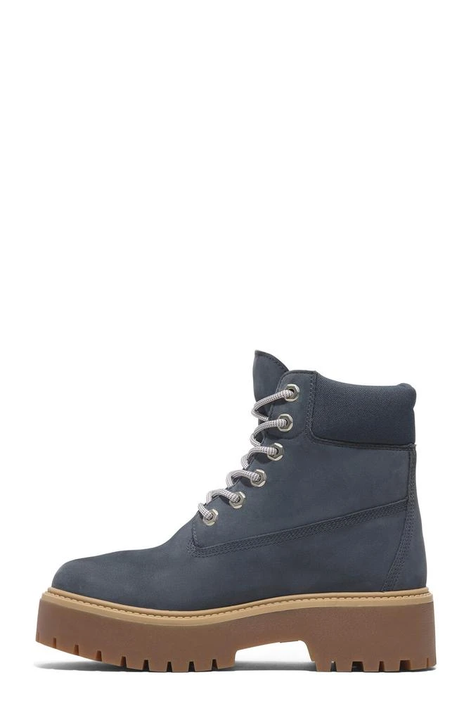 Timberland Women's Dark Blue Nubuck Stone Street 6inch Lace-Up Waterproof Boots 6
