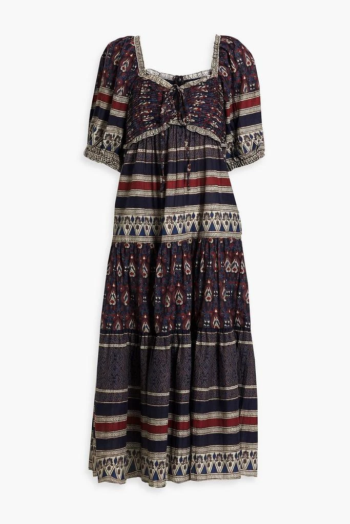 Sea Tasha tiered printed cotton-voile midi dress 1