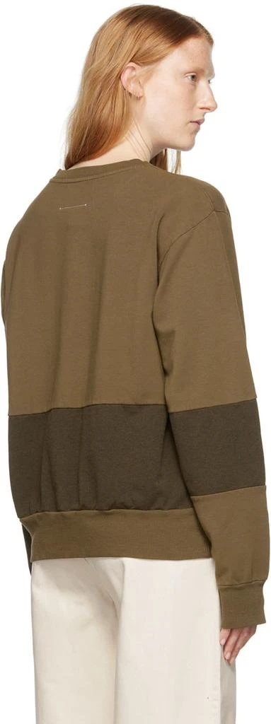 MM6 Maison Margiela Khaki Paneled Sweatshirt 3