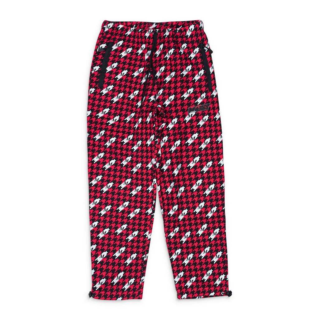Mains HOUNDSTOOTH BLACK RED TRACK PANTS 2