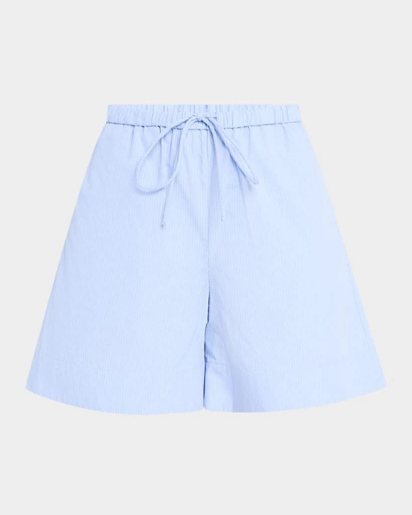 BY MALENE BIRGER Ifeion Striped Organic Cotton Shorts 1