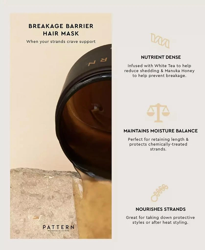 PATTERN Beauty by Tracee Ellis Ross Breakage Barrier Hair Mask, 11 oz. 3
