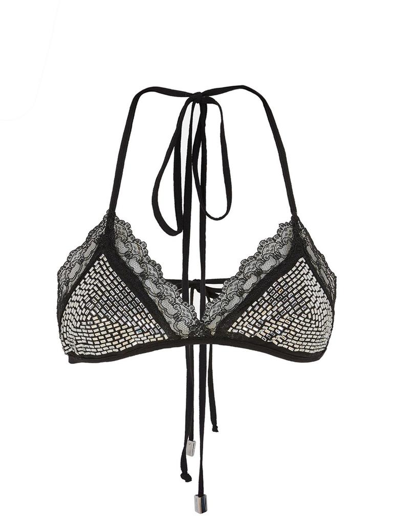 The Attico Tulle Bra with Crystals