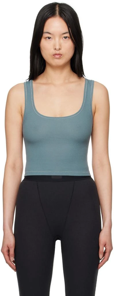 SKIMS Gray Cotton Rib Tank Top 1