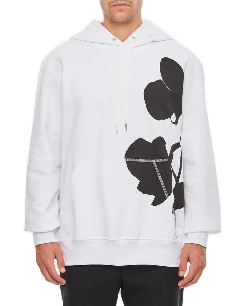 Alexander McQueen Alexander McQueen Graphic Printed Drawstring Hoodie 1