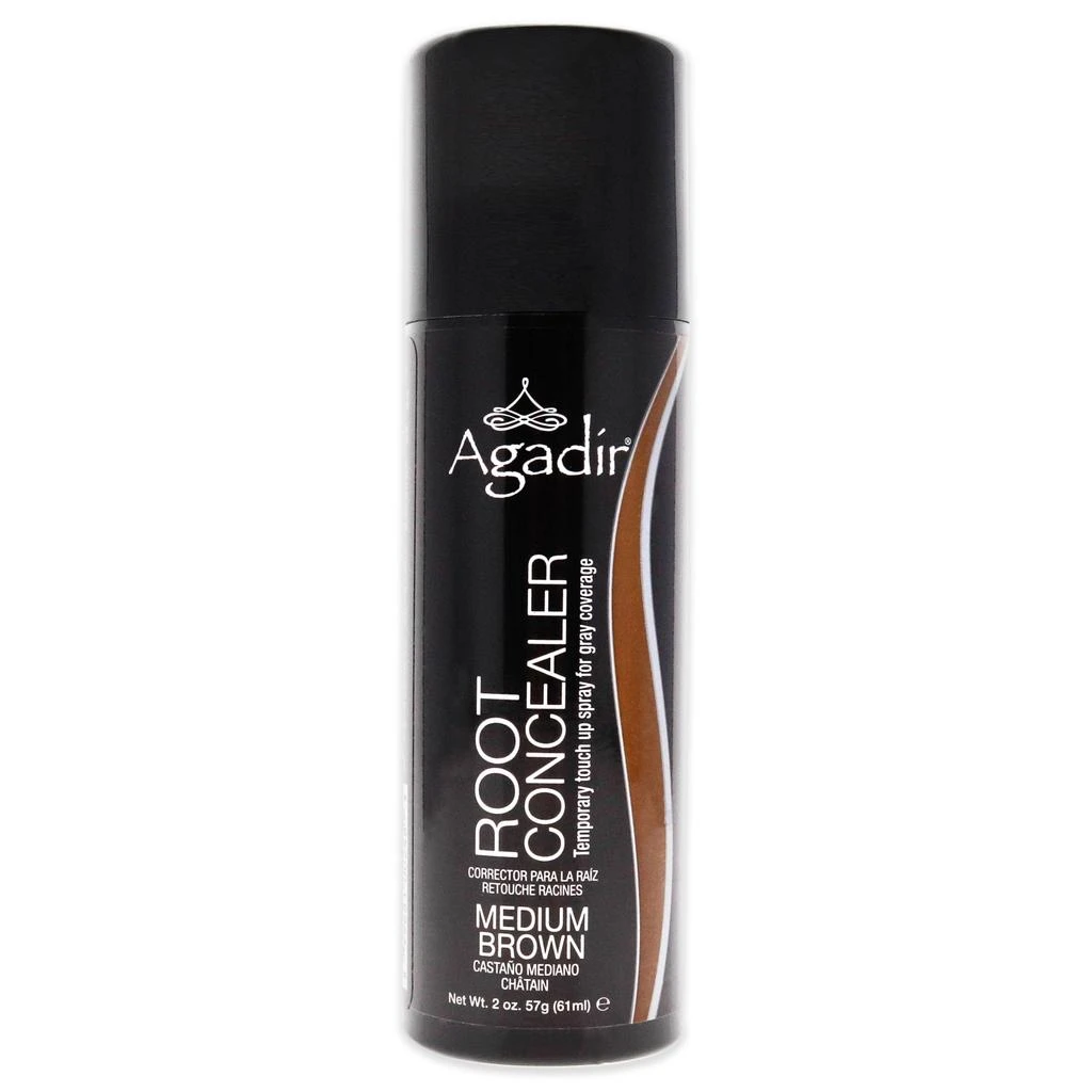 Agadir Root Concealer Temporary Touch Up Spray - Medium Brown by  for Unisex - 2 oz Hair Color 1