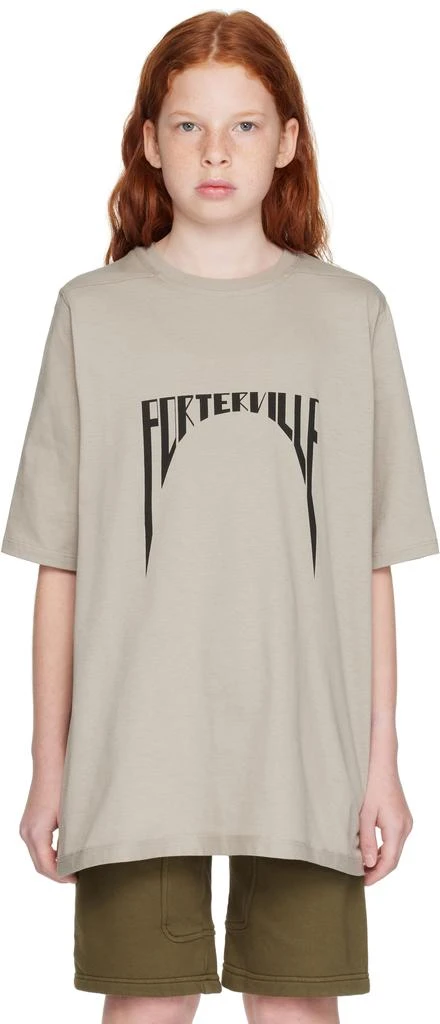 Rick Owens Kids Taupe Porterville Jumbo T-shirt 1