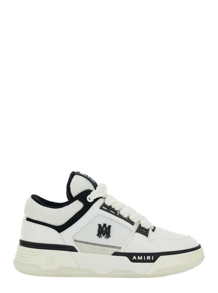 AMIRI White Low Top Sneakers With Logo Patch On Side And Tongue In Leather Man 1
