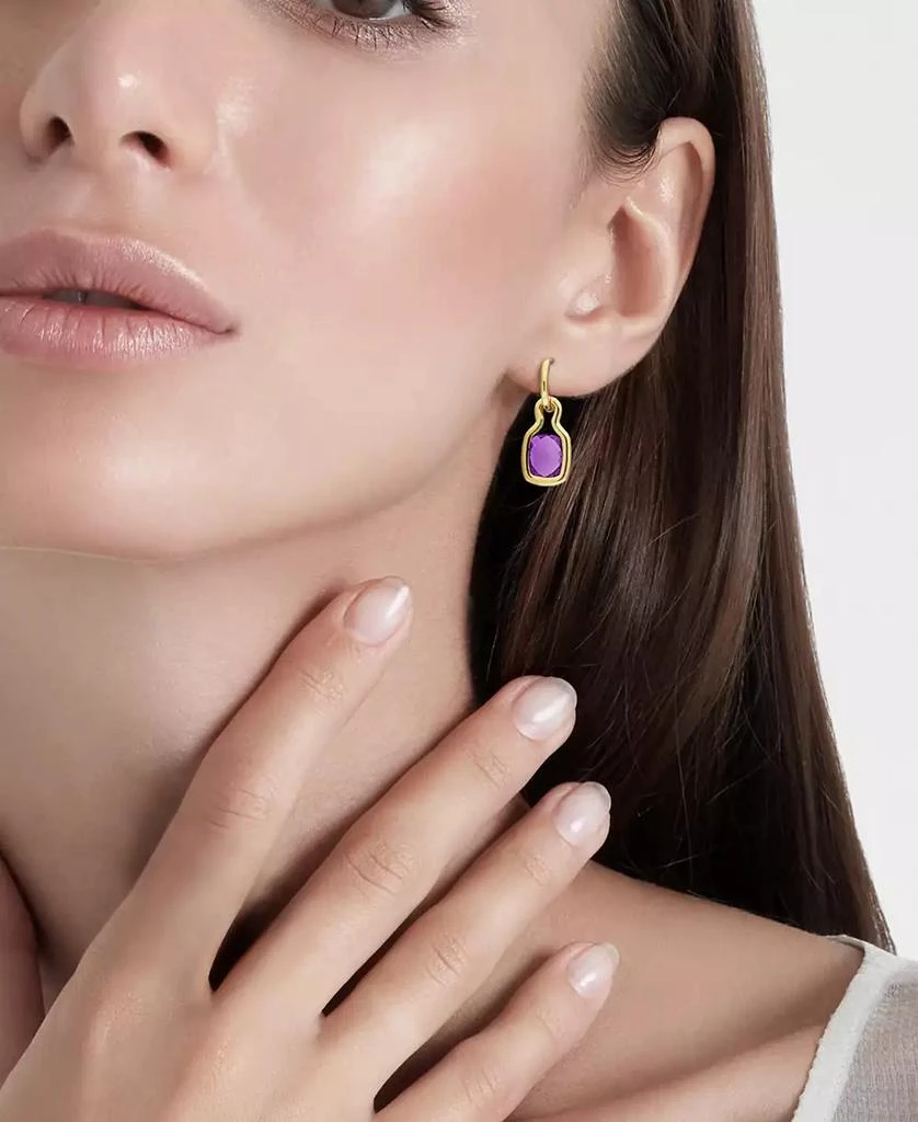 Macy
s Amethyst (5-1/5 ct. t.w.) Drop Earrings in 18k Gold Flash Plated Sterling Silver 4