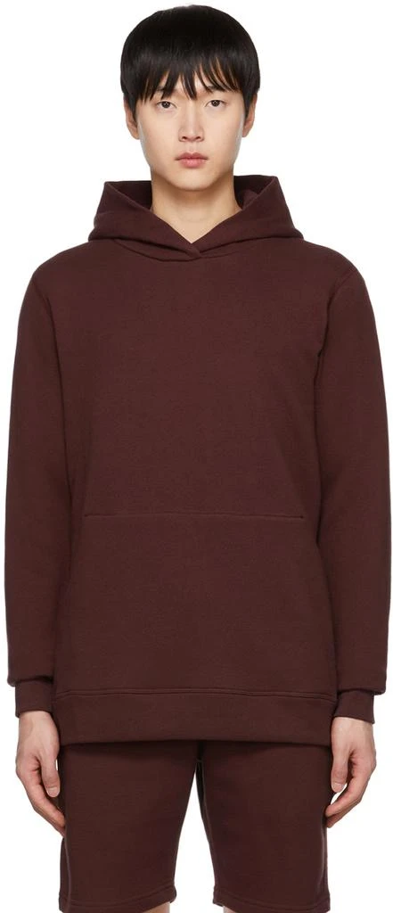 John Elliott Burgundy Hooded Villain Hoodie 1