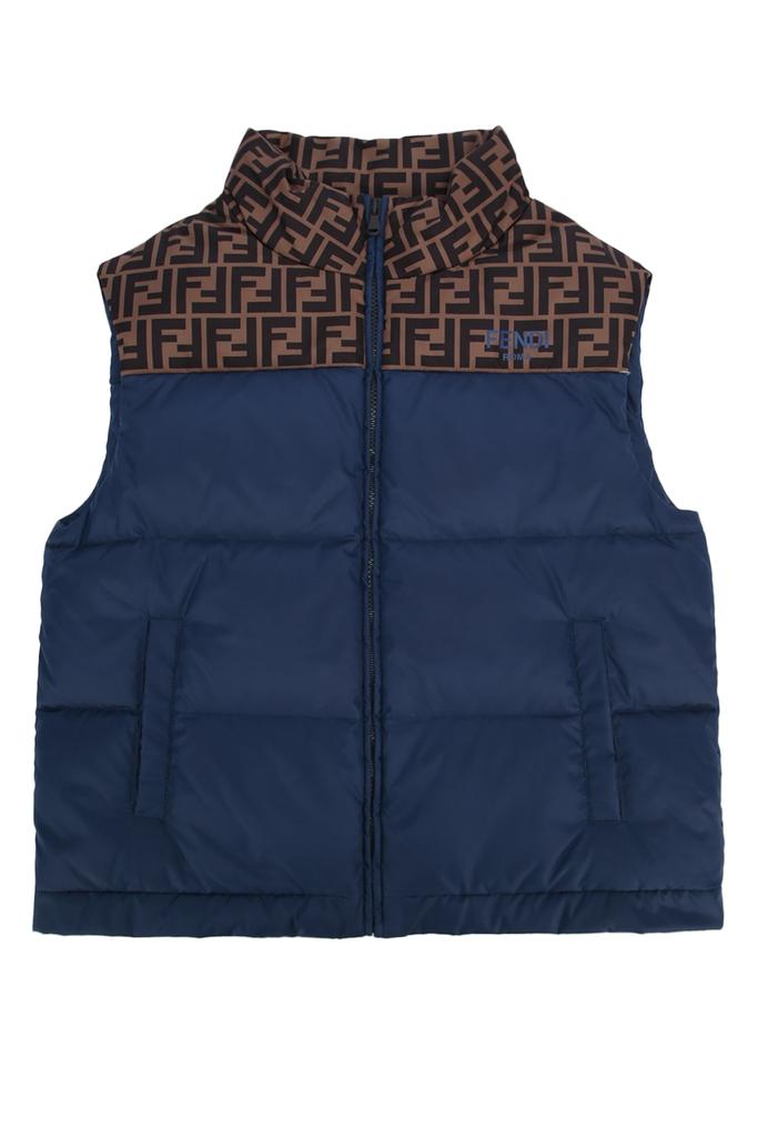 FENDI kids ジャケット Shop Fendi Kids Logo Plaque Zipped Padded Jacket on Sale at
