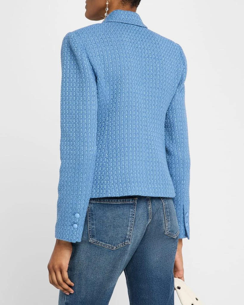 L'Agence Jennah Single-Breasted Tweed Blazer 3