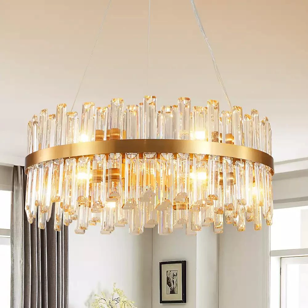 Streamdale Furniture Luxury Crystal Chandelier, 23.6", Decorative LED Lighting 6