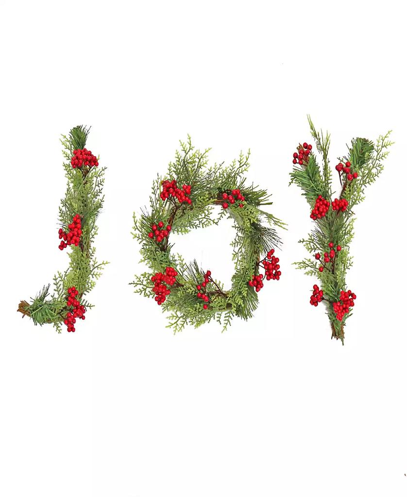 National Tree Company 5' HGTV Home Collection Evergreen JOY Wall Decoration