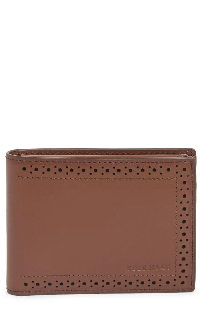 Cole Haan Brogue Leather Passcase