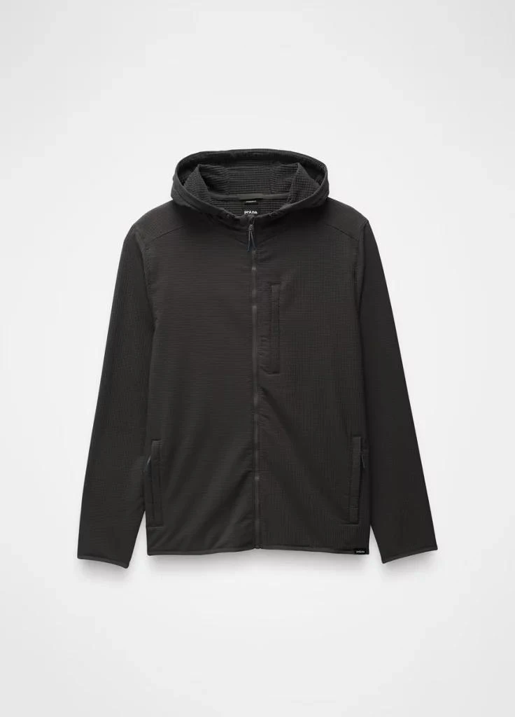 Prana Mens prAna Gridlocked Fleece Full Zip Hoodie - Dark Iron 6