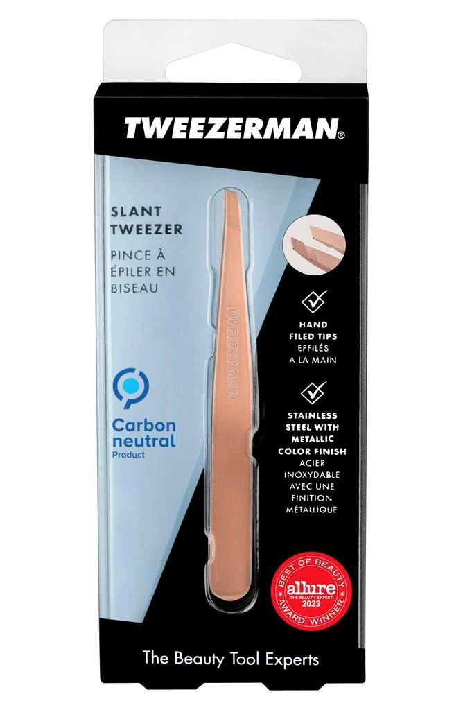 TWEEZERMAN Rose Gold Slant Tweezer 5