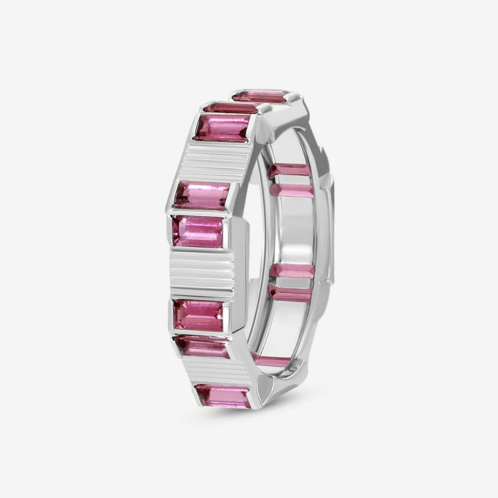 Gucci Gucci Link to Love 18K White Gold 
Rubellite Band Ring YBC702414001016 2
