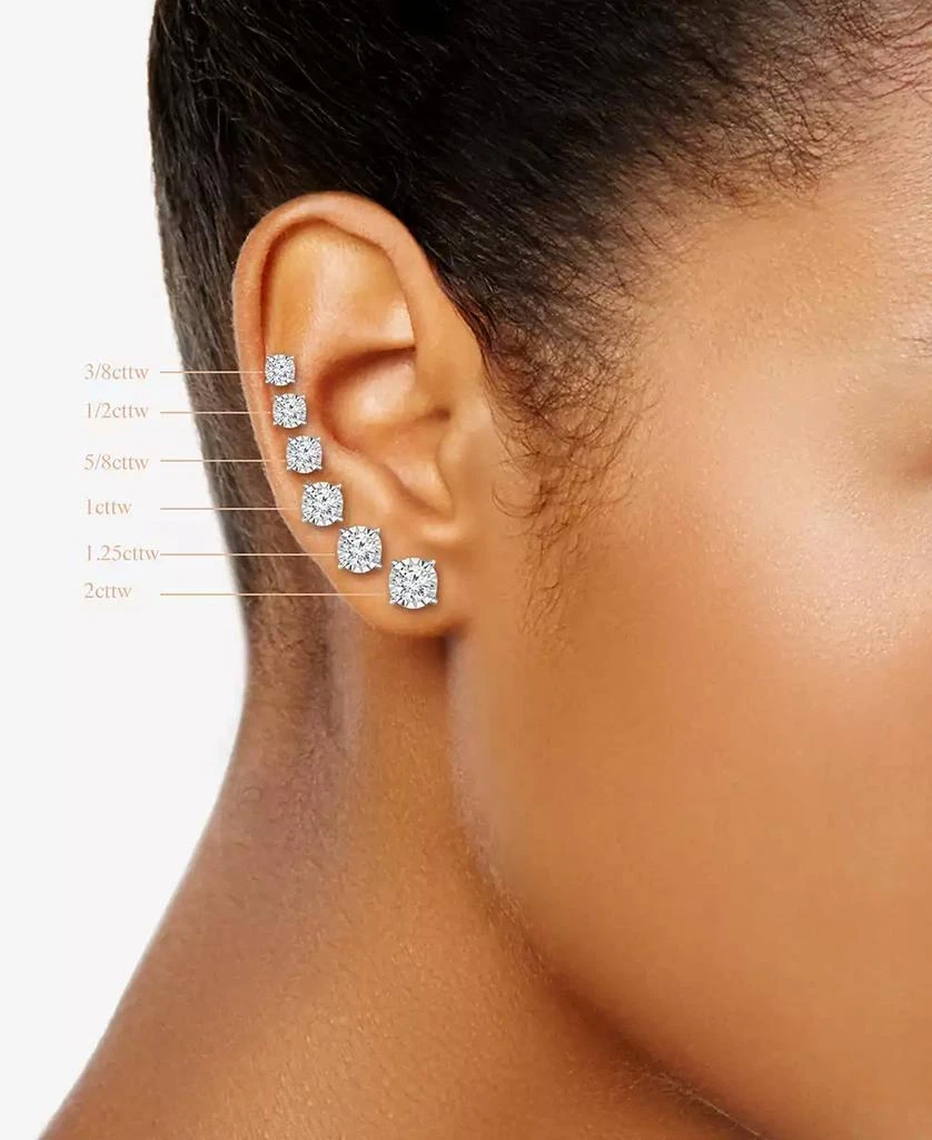 TruMiracle Diamond Stud Earrings (3/8 ct. t.w.) in 14k White, Yellow, or Rose Gold 7