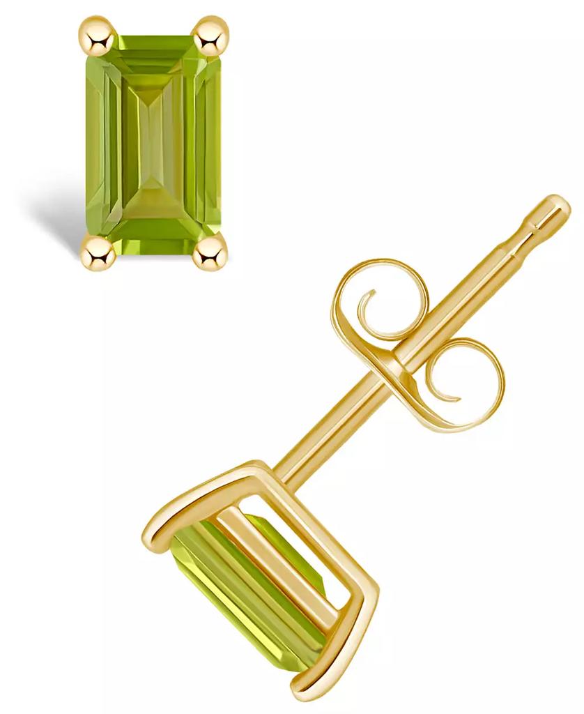 Macy's Peridot (3/4 ct. t.w.) Stud Earrings in 14K White Gold or 14K Yellow Gold