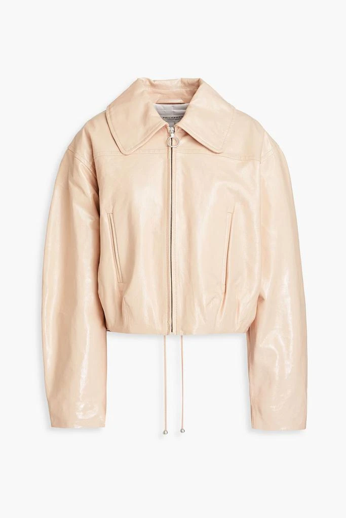 PHILOSOPHY di LORENZO SERAFINI Patent-leather bomber jacket 1