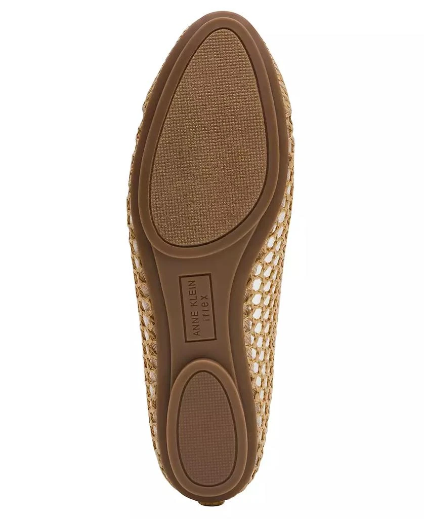 Anne Klein Women's Luci Raffia Cap Toe Ballet Flats 5