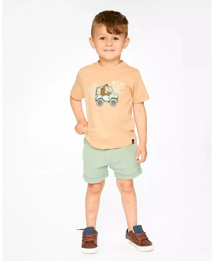 Deux par Deux Toddler Boys French Terry Shorts Mint Green 4