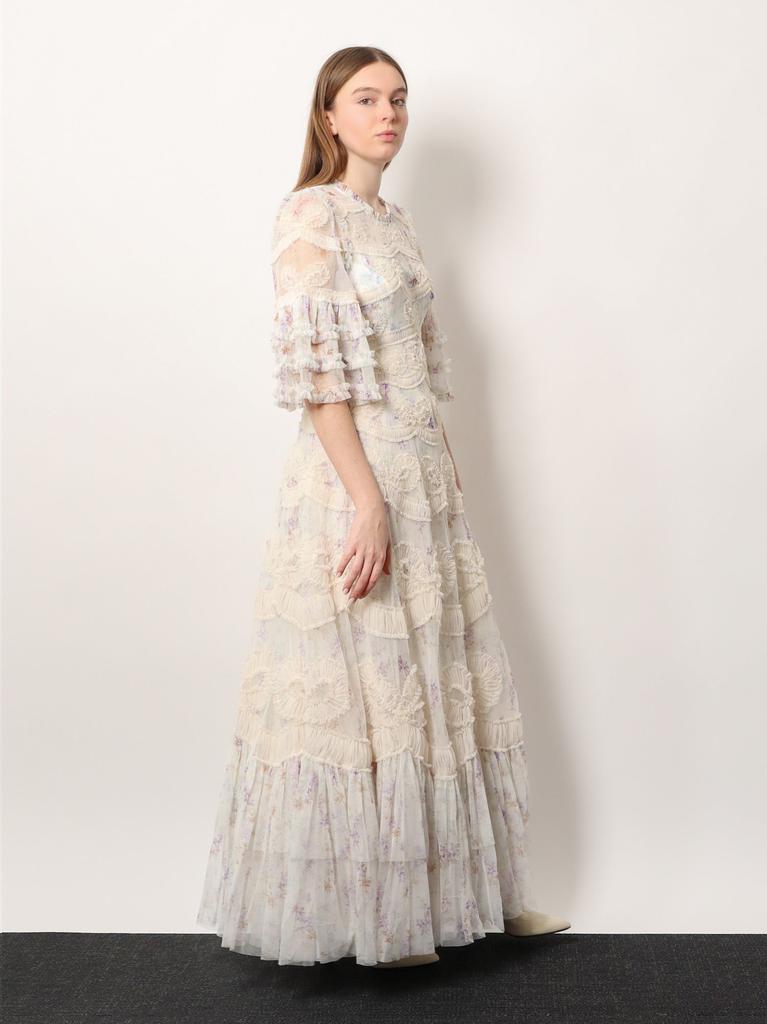Needle & Thread Long dress with multicolor motif