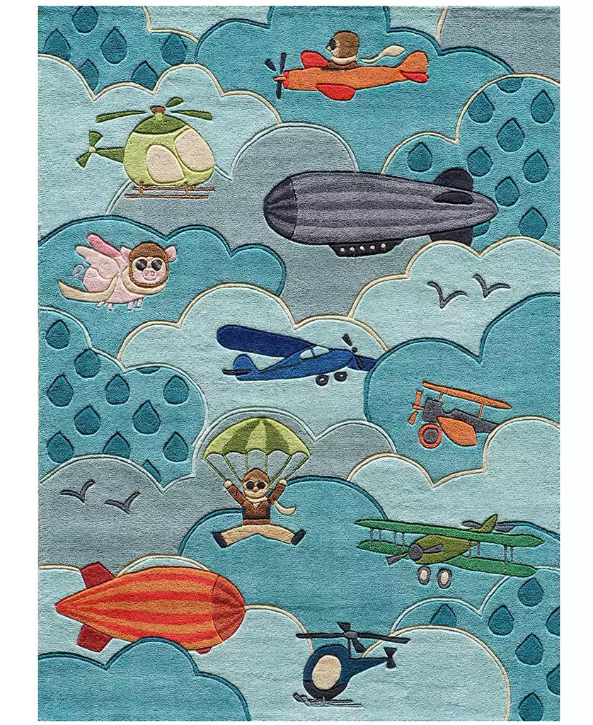 Momeni Area Rug, Lil Mo Whimsy LMJ10 Sky 2' 0" x 3' 0" Rug