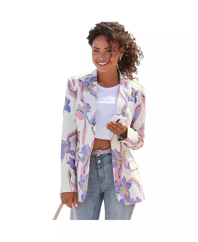 LASCANA Women's Floral Print Blazer 1