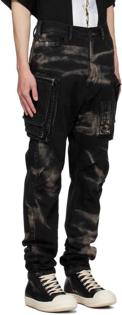 Julius Black Bleached Denim Cargo Pants 2