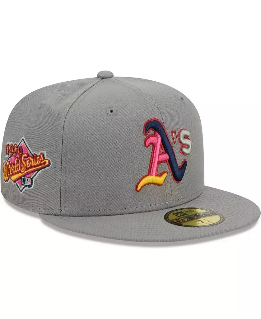 New Era Men's Gray Oakland Athletics Color Pack 59FIFTY Fitted Hat 1