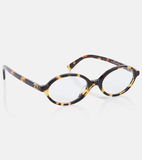 Miu Miu Tortoiseshell oval glasses 4