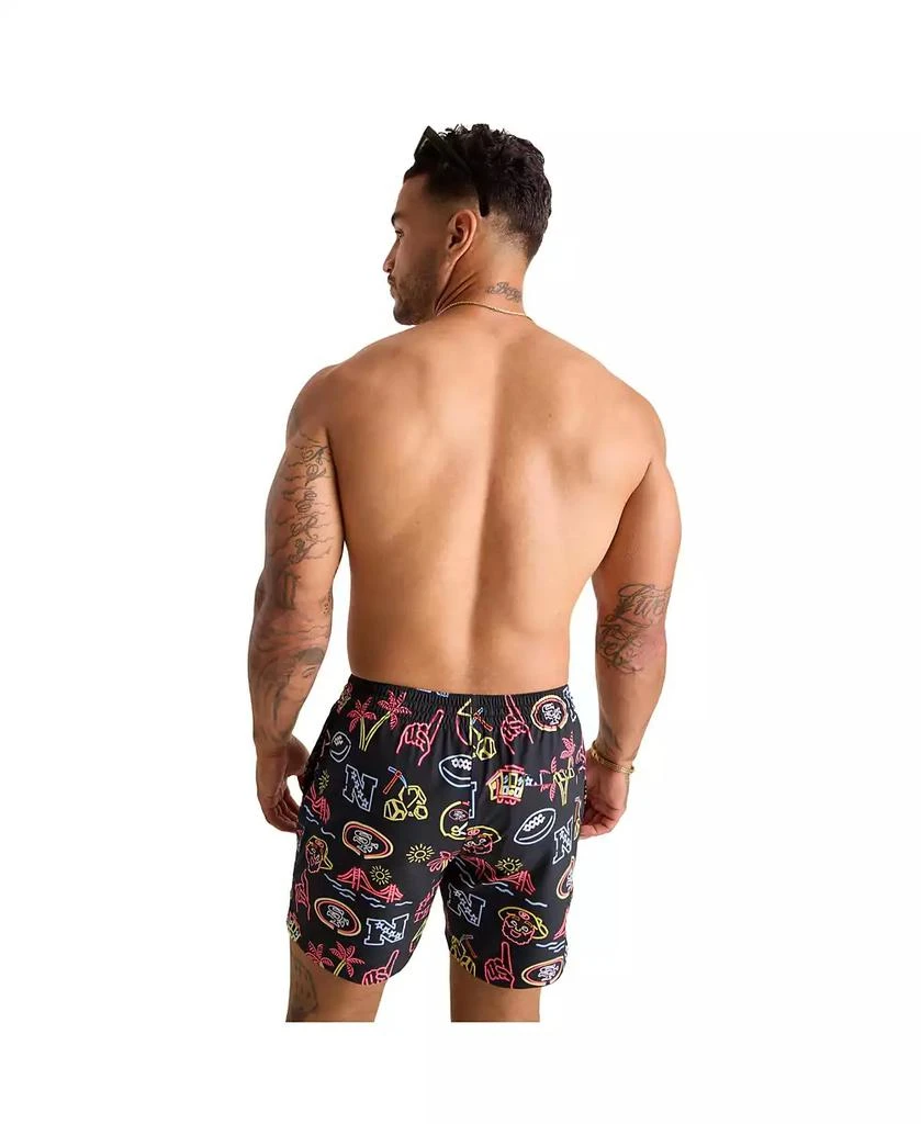 Chubbies Men's 5.5" Black San Francisco 49ers The Neon Lined Classic Swim Trunks 2