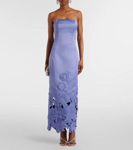 knee length dresses for ladies Rayna Appliqué Floral Maxi Dress main image 1