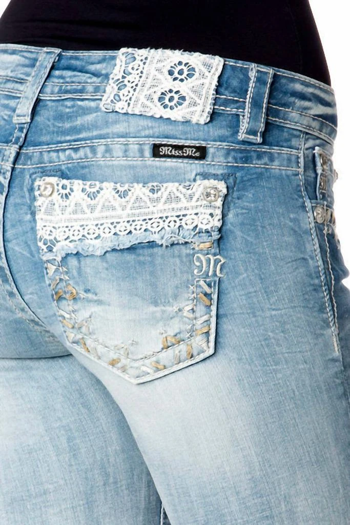 Miss Me Miss Me - Lace Me Up Capris 5