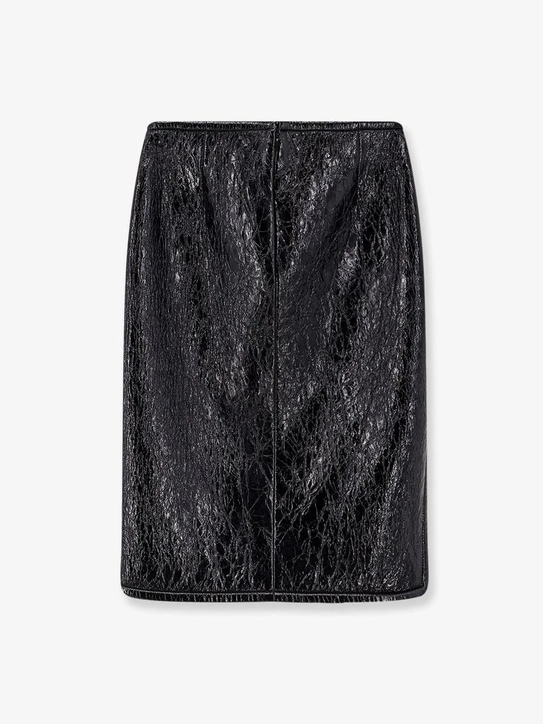 Gucci Shiny leather and neoprene skirt 4