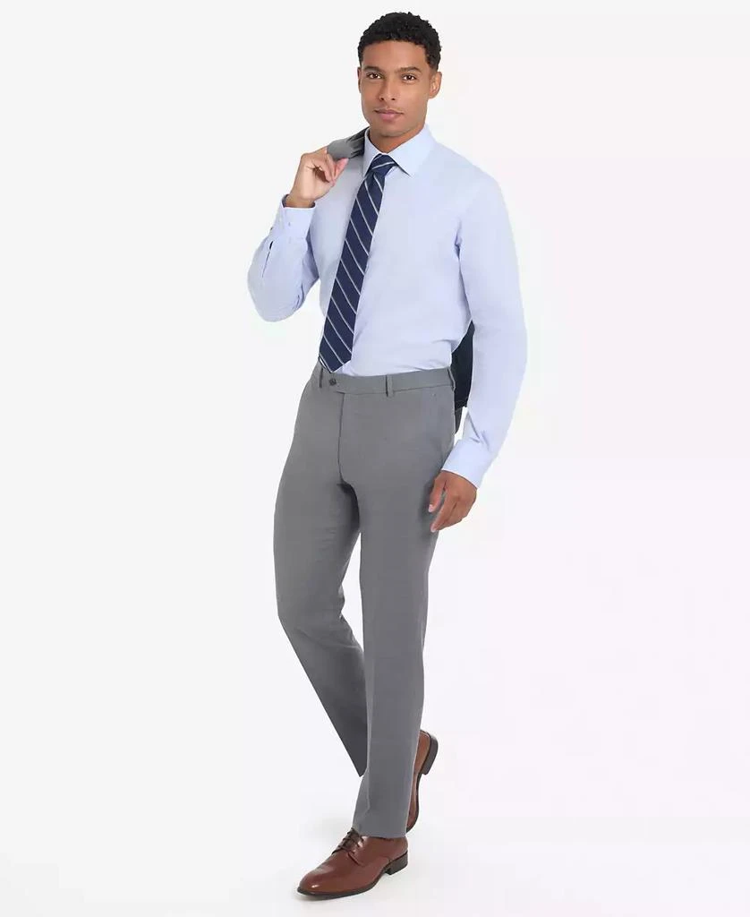 Tommy Hilfiger Men's Solid Pearl Grey Suit Pants 1