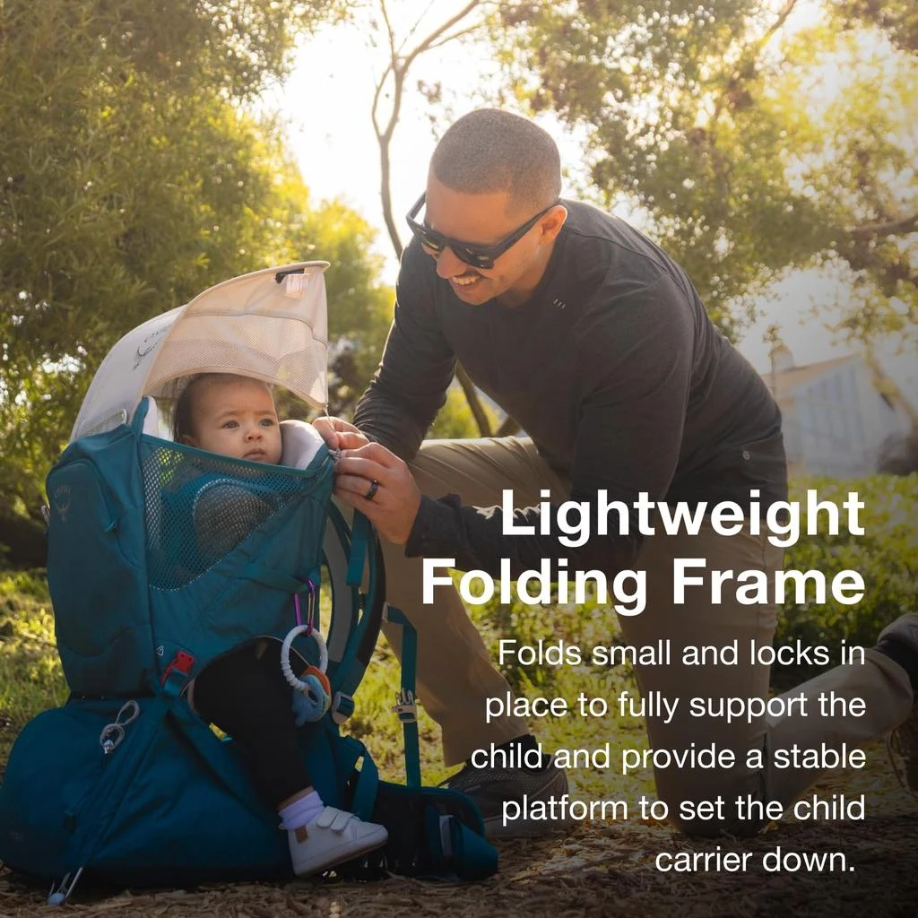 Osprey Osprey Poco SLT Lightweight Child Carrier Backpack - Slimmed-Down Hiking Carrier for Toddlers with Safety Harness, Sunshade, and Ventilated Backpanel - Lightweight Travel-Friendly Option 3