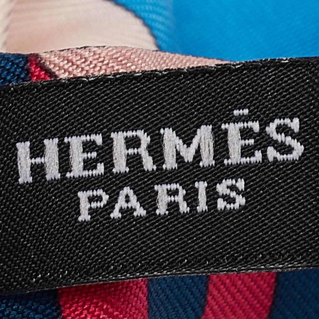 Hermes Hermès Multicolor Printed Silk Bow Tie 3