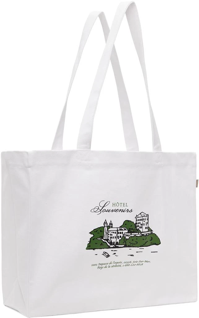 A.P.C. White JJJJound Edition 'Hôtel Souvenirs' Tote 2