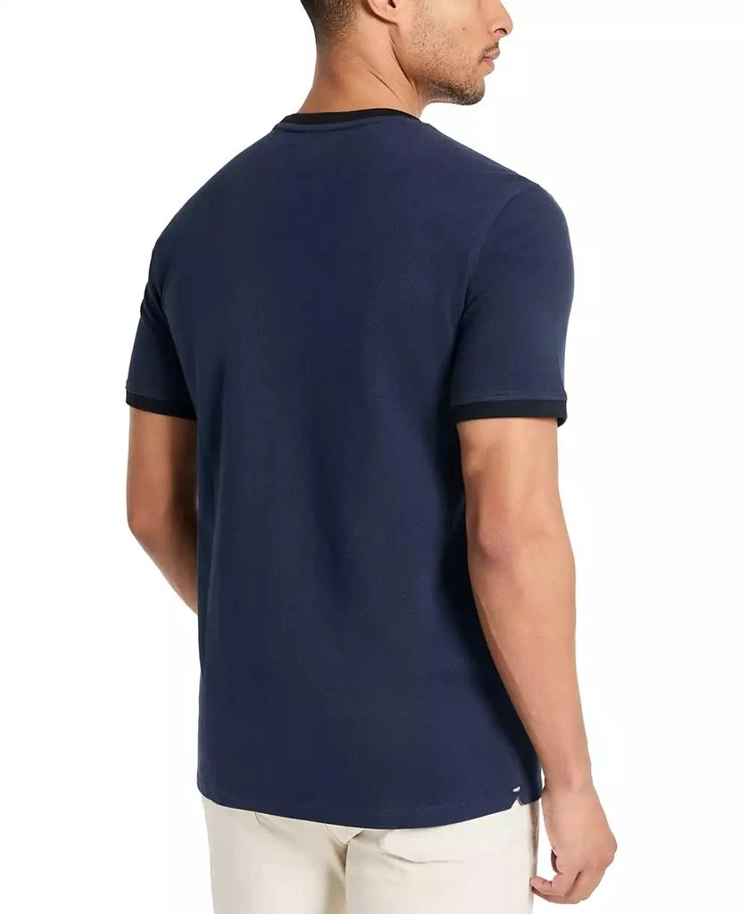 Kenneth Cole Men's Contrast-Trim Textured Short Sleeve T-Shirt 2