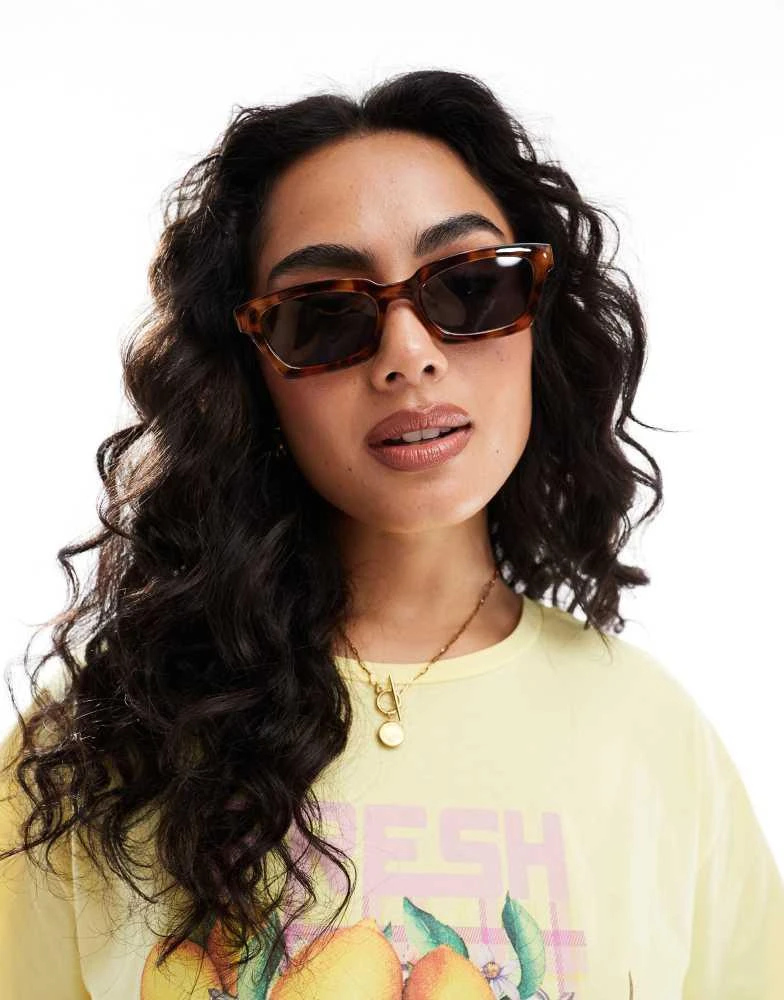 Aire Aire Sculptor slim squares sunglasses in tort 1